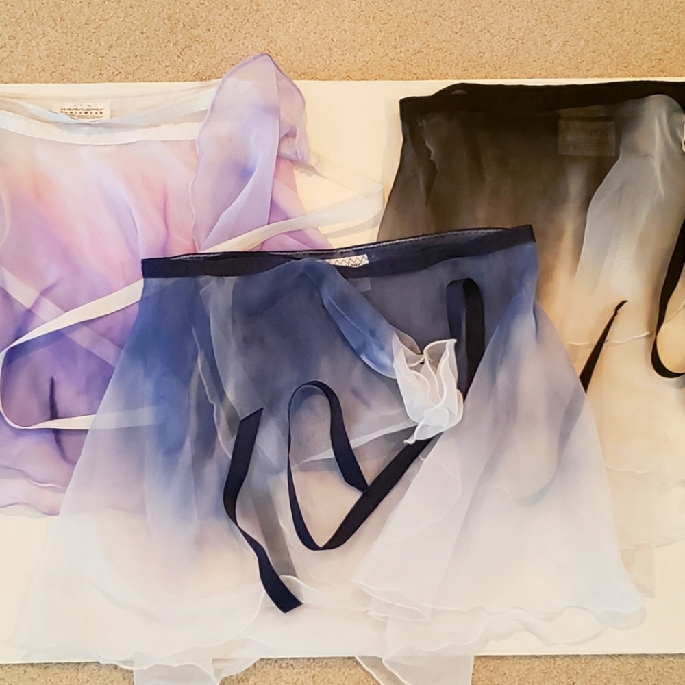 Lot of THREE   Watercolour Dancewear   short ballet wrap skirts